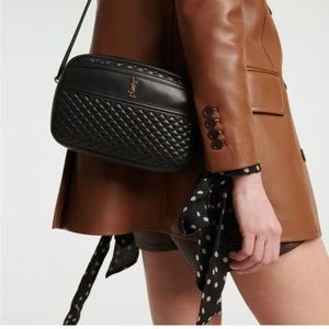 YSL Saint Laurent Matelasse Leather Camera Bag